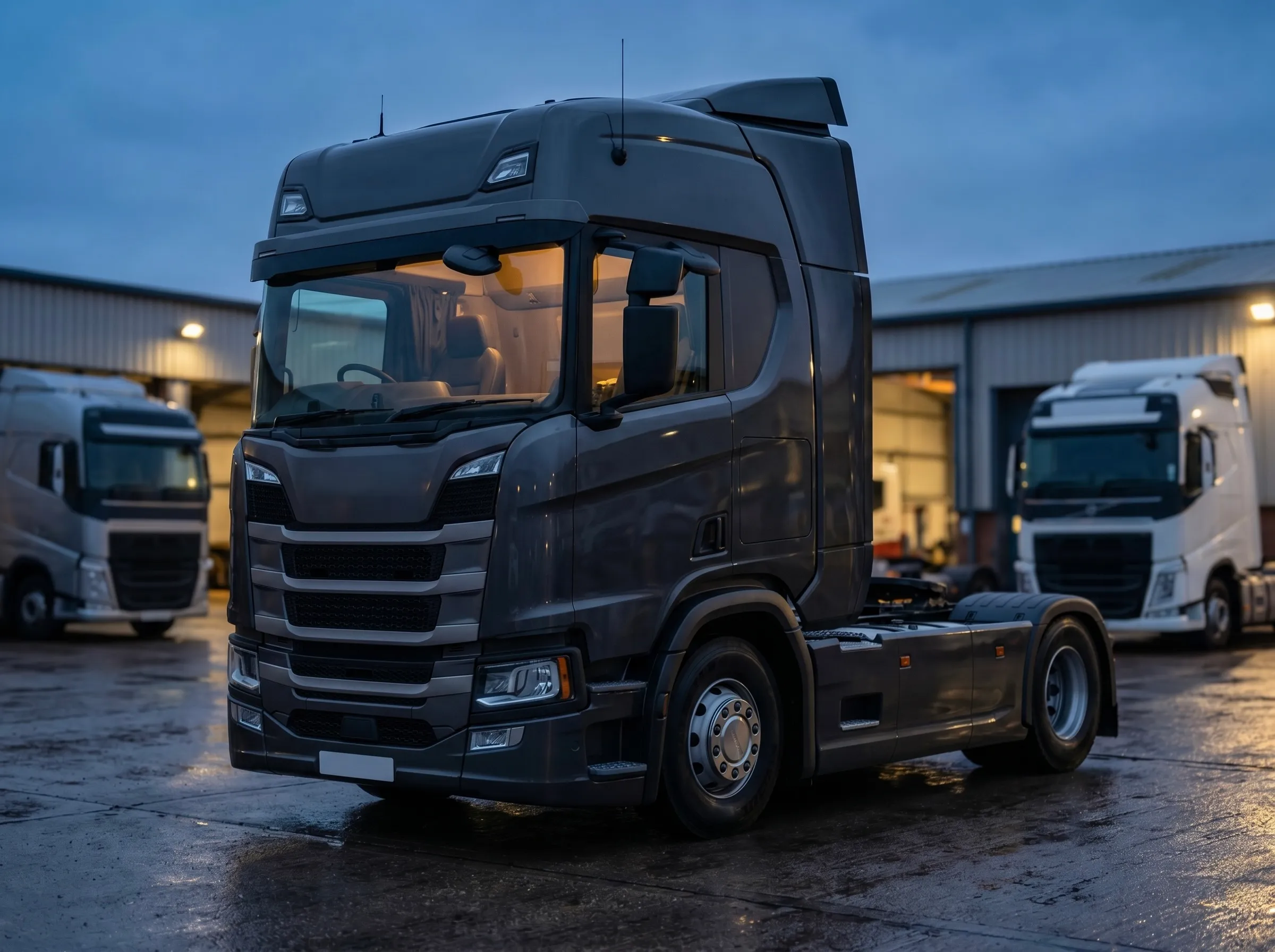 Sleeper-cab tractor unit available for hire